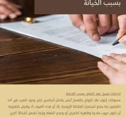 فسخ عقد الزواج — EG news