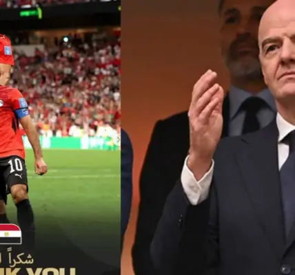 رئيس "الفيفا" يوجه رسالة إلى منتخب مصر بعد إنجاز المونديال